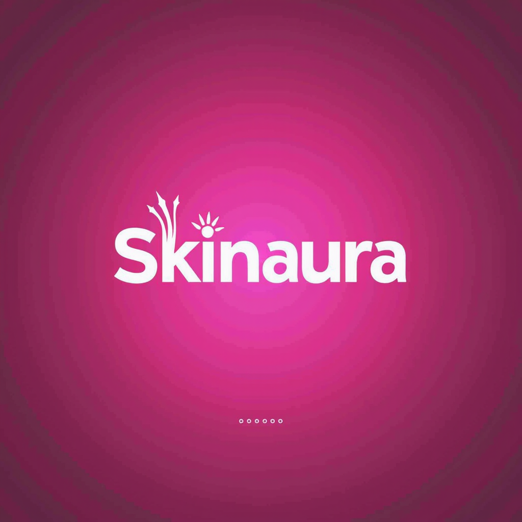 Skinaura - Modern Skincare Logo with elegant typography and neon pink gradient