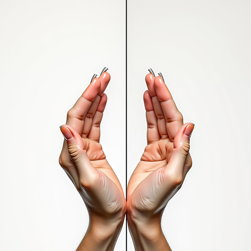 Split comparison showing incorrect versus correct skincare application techniques, hands demonstrating proper product layering and gentle application methods, educational skincare guide visual with clean white background